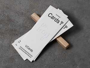 Vertical Brand Identity Cards Mockup