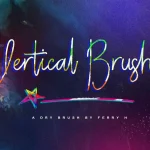 Vertical Brushy Font - Fonte Grátis Vertical Brushy Font