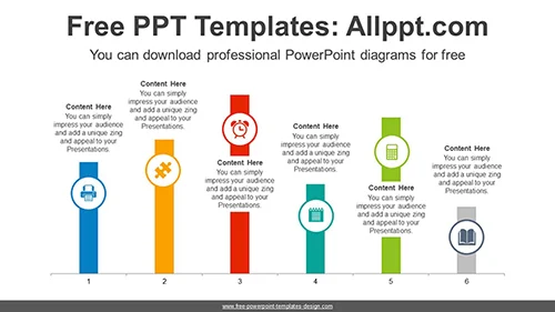 Vertical Column Chart PowerPoint Diagram