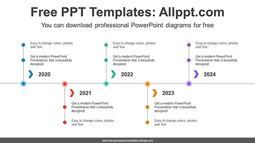 Vertical Dot Point PowerPoint Diagram