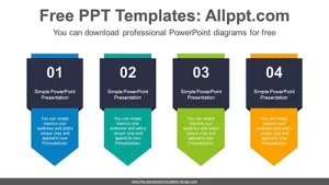 Vertical flag banner PowerPoint Diagram