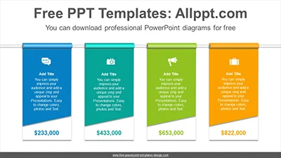 Vertical flag banner PowerPoint Diagram Template