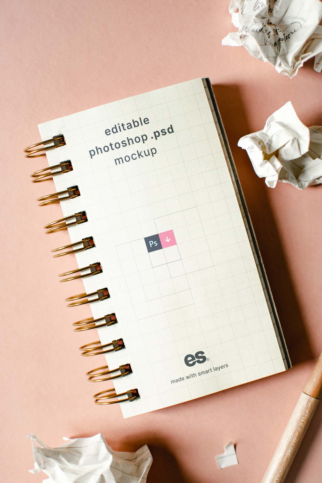 Vertical Notebook Mockup (PSD)