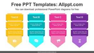 Vertical Ribbon Banner PowerPoint Diagram
