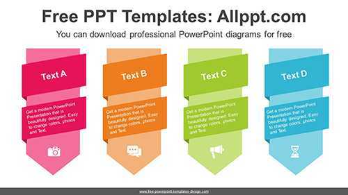 Vertical Ribbon Banner PPT Diagram