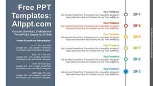 Vertical Ring Point PowerPoint Diagram