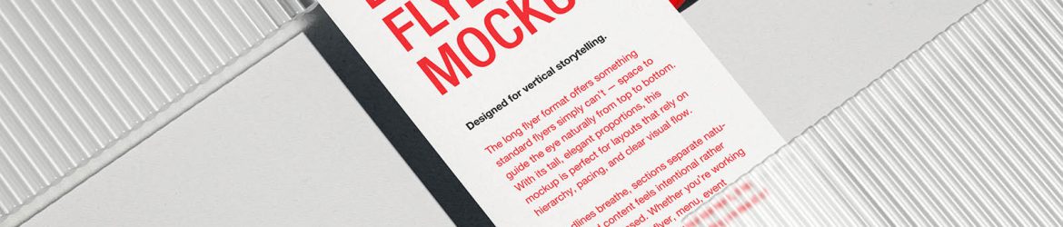 Vertical slim long flyer mockup