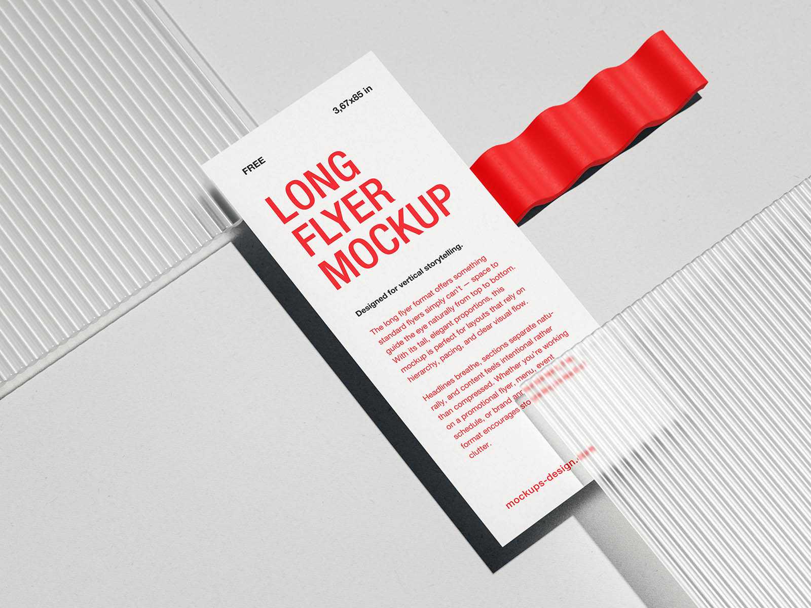 Vertical slim long flyer mockup