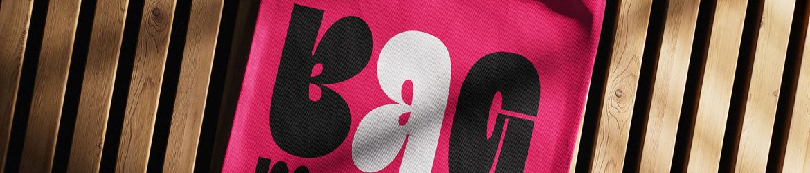 Vibrant canvas shopping bag mockup