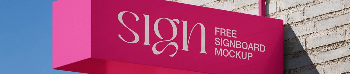 Vibrant signboard mockup - Instant Download