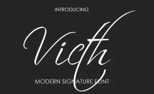 Victh Signature Font