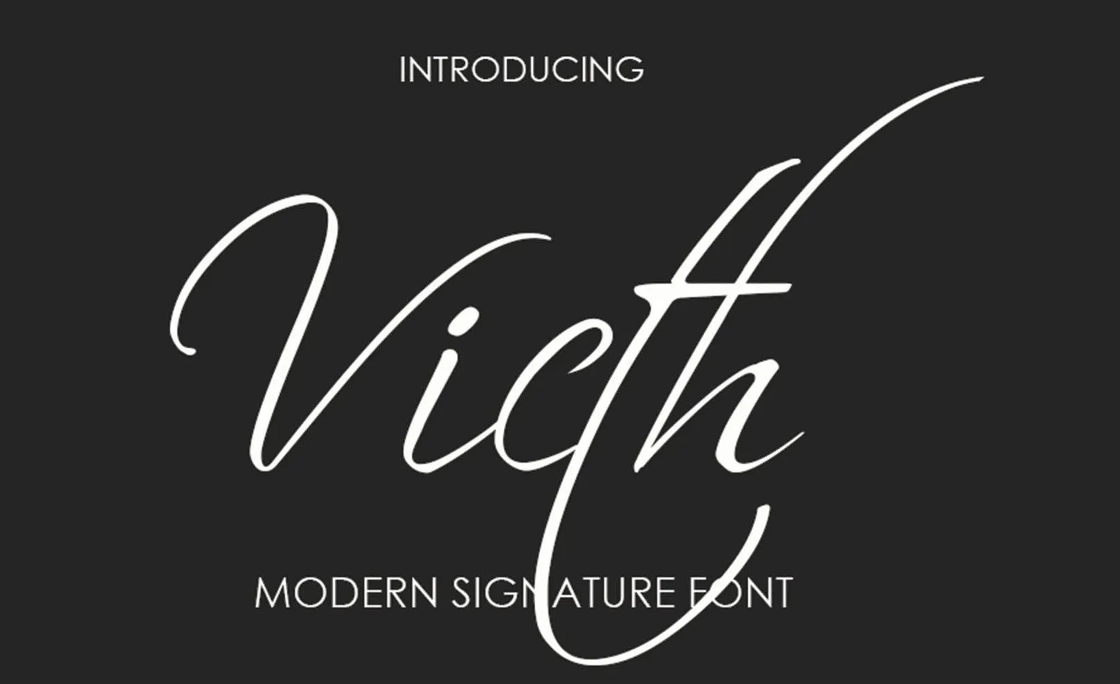 Victh Signature Font