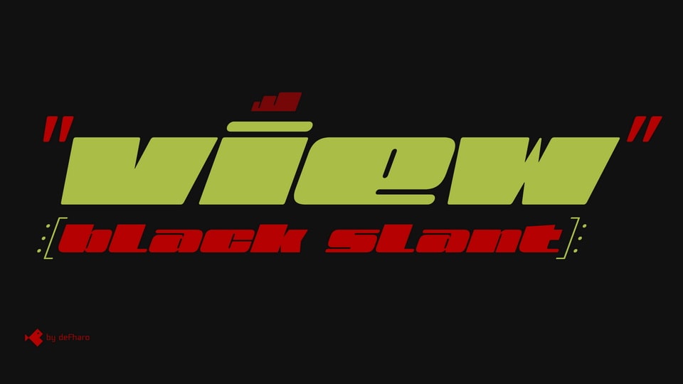View Slant Font › Fontesk