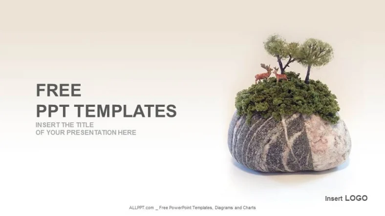 viewing stone-Nature PPT Templates