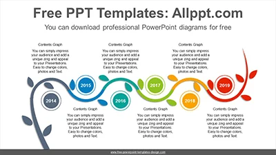 Vine plants PowerPoint Diagram Template
