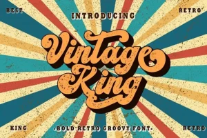 Vintage King Script Font