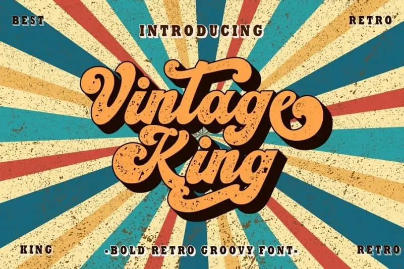 Vintage King Script Font