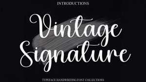 Vintage Signature Font › Fontesk