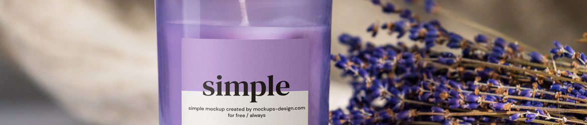 Violet candle mockup