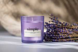 Violet candle mockup