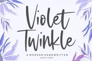 Violet Twinkle Script Font