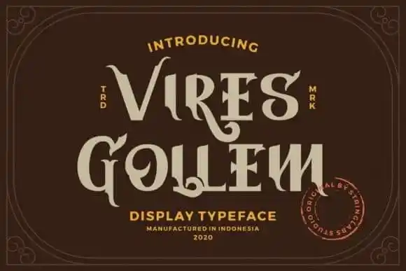 Vires Gollem Display Font