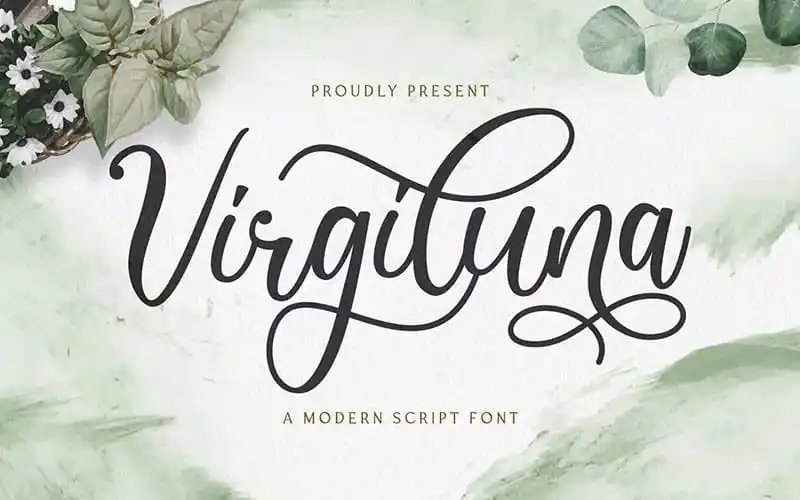 Virgiluna Calligraphy Font