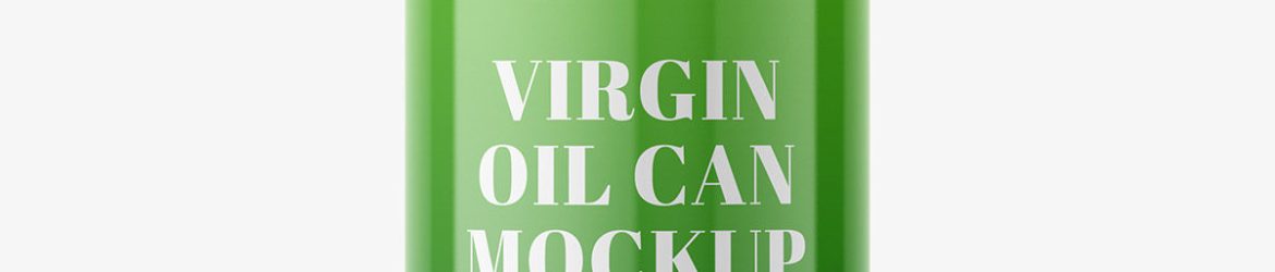 Virgin oil can mockup