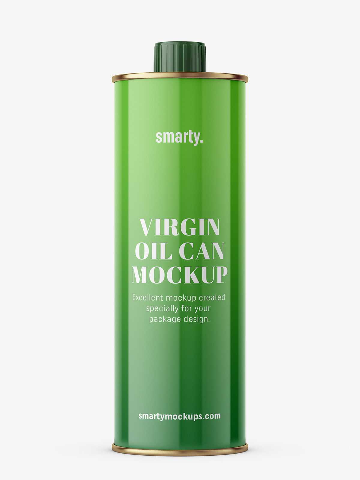 Virgin oil can mockup