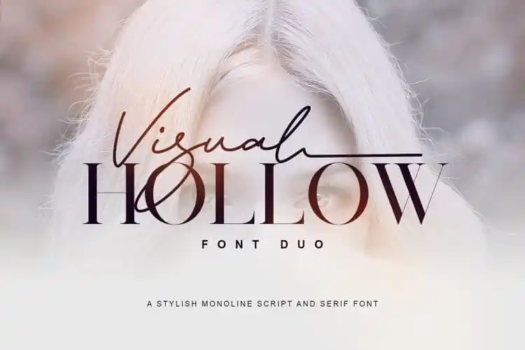 Visual Hollow Font Duo