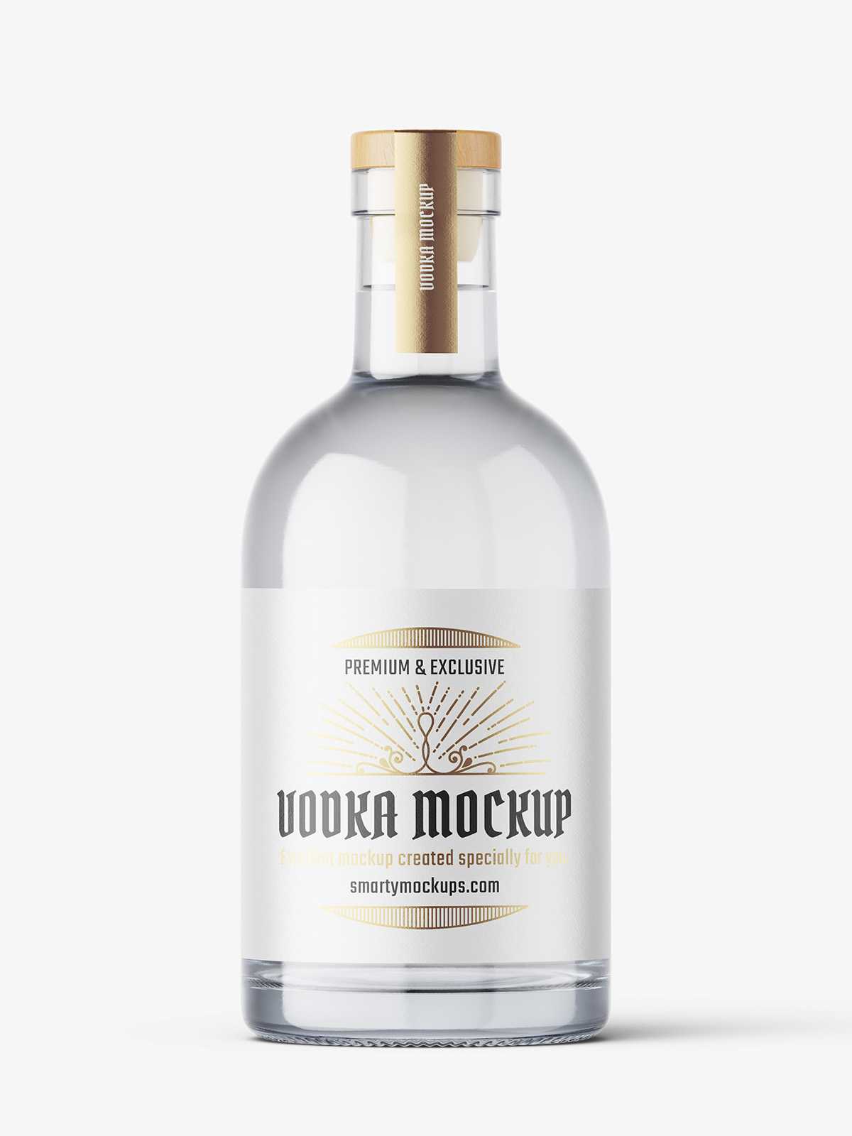 Vodka bottle mockup