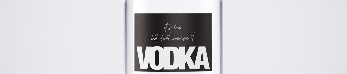Vodka bottle mockup - Instant Download