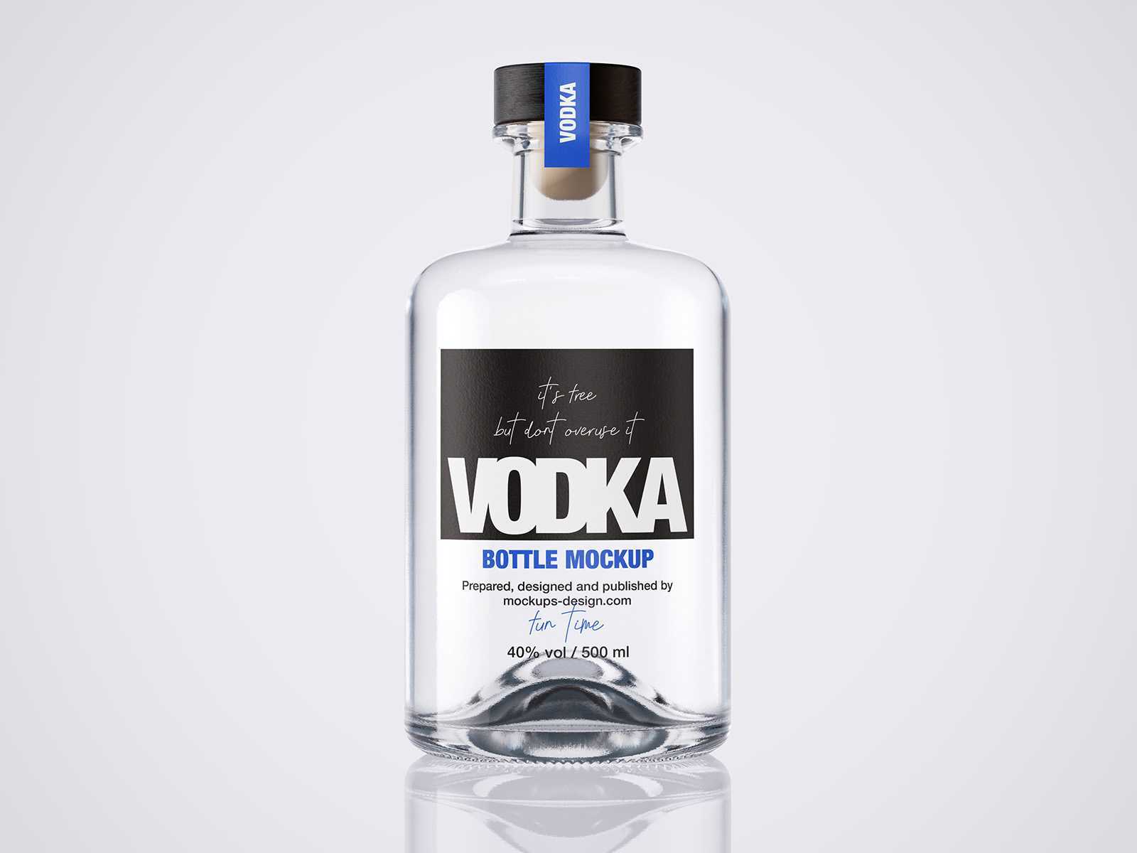Vodka bottle mockup - Instant Download