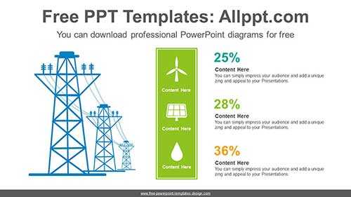 Voltage Electricity Tower PPT Diagram