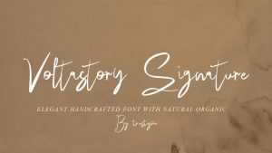 Voltastory Signature Font › Fontesk