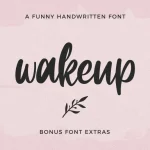 Wakeup Script Font