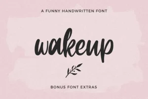 Wakeup Script Font