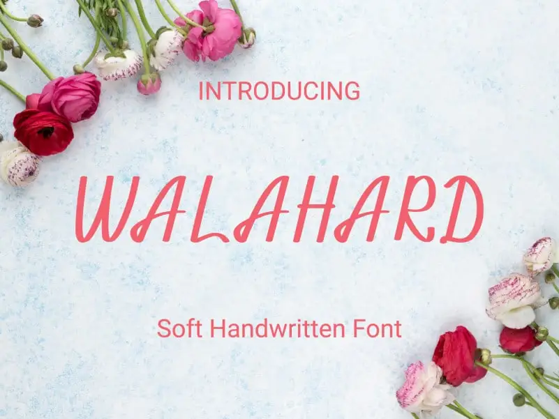 Walahard Script Font