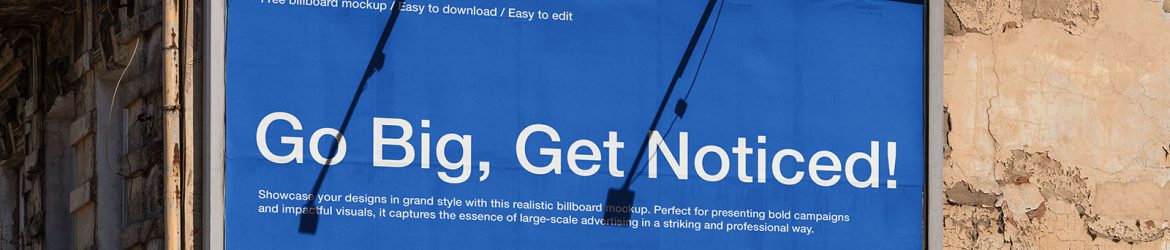 Wall billboard mockup