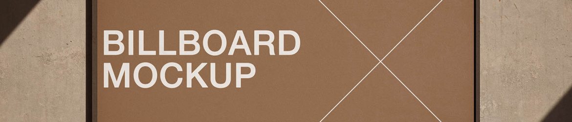 Wall-mounted billboard mockup