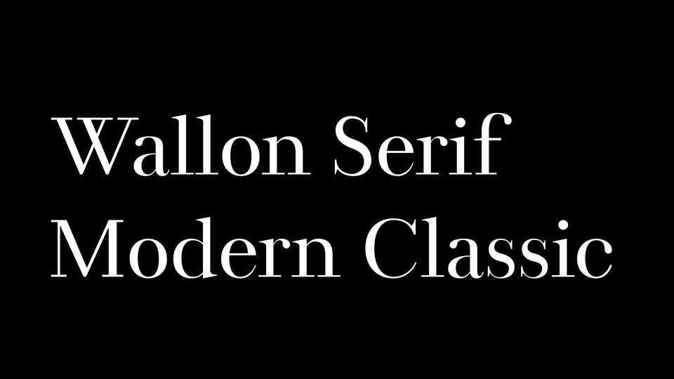 Wallon Serif Font › Fontesk