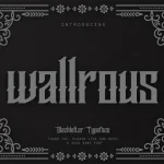 Wallrous Blackletter Font - Fonte Grátis Wallrous Blackletter Font