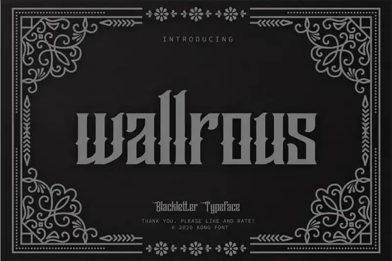 Wallrous Blackletter Font