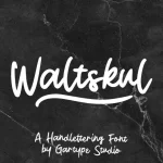 Waltskul Script Font - Fonte Grátis Waltskul Script Font