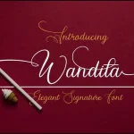 Wandita Script Font - Fonte Grátis Wandita Script Font