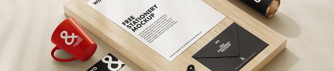 Warm stationery mockup
