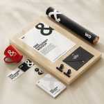 Warm stationery mockup