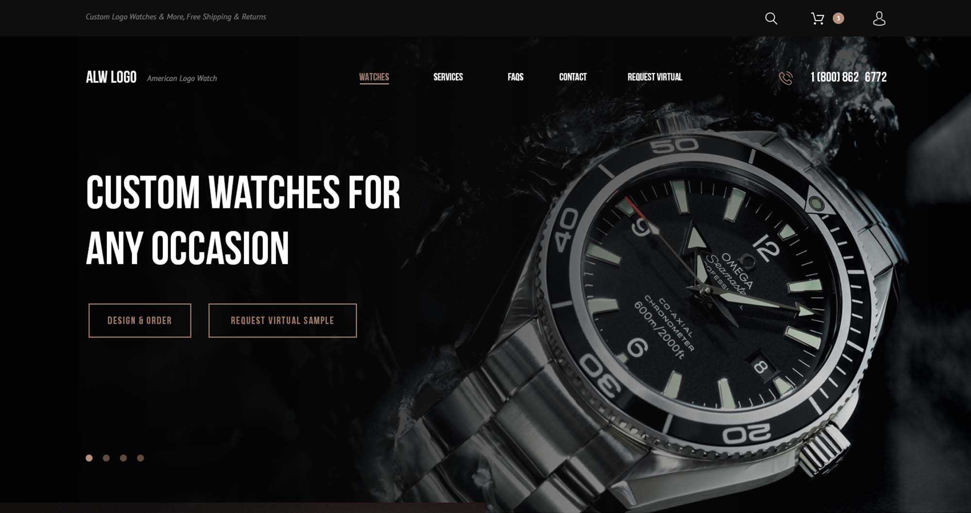Watch : Free Watches Website Template (PSD)