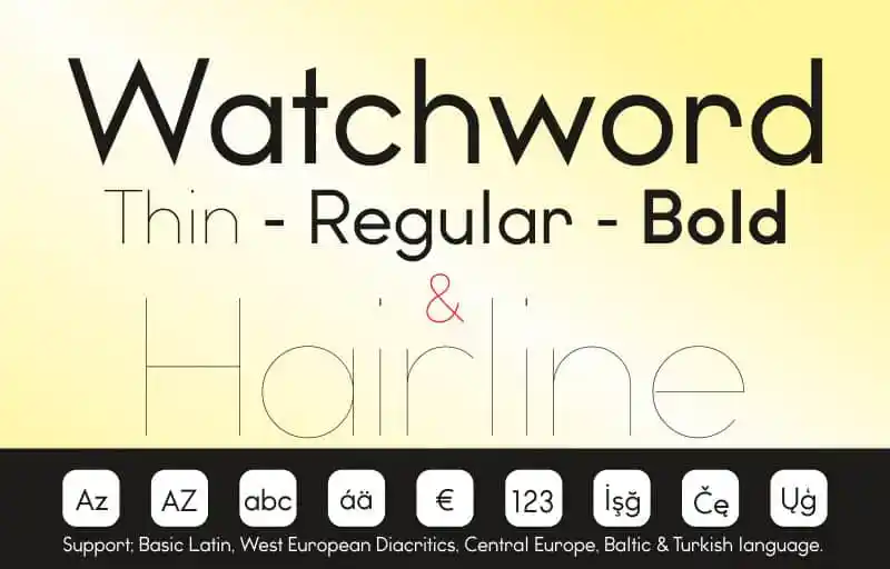 Watchword Sans Serif Font