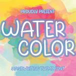 Water Color Font - Fonte Grátis Water Color Font